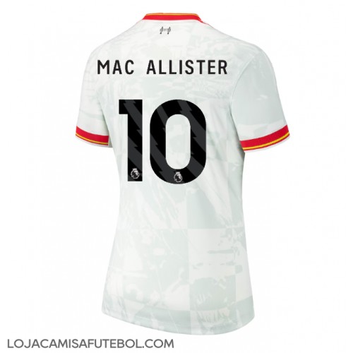 Camisa de Futebol Liverpool Alexis Mac Allister #10 Equipamento Alternativo Mulheres 2024-25 Manga Curta